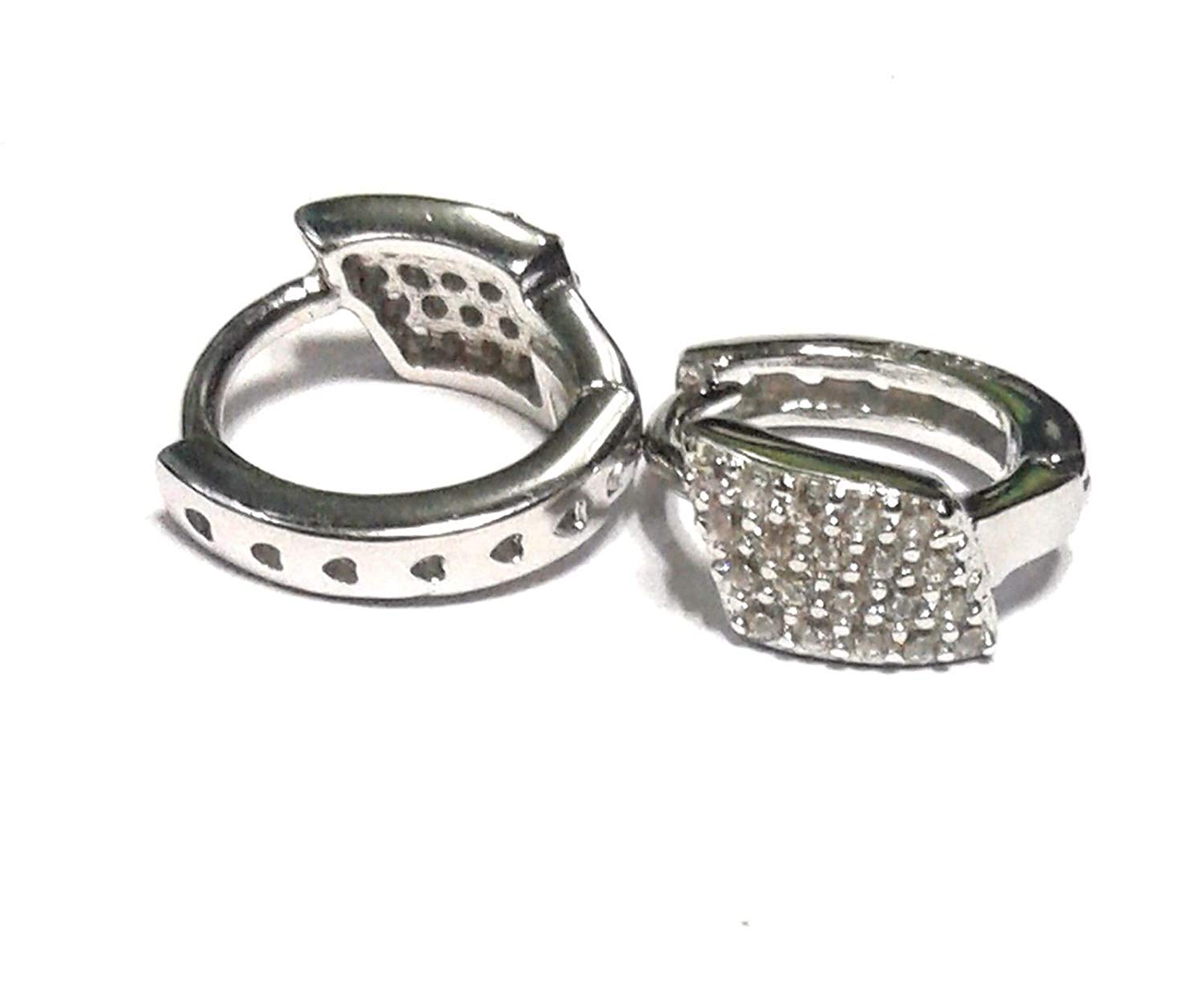 atjewels Round Cut White 925 Sterling Silver Hoop Earrings For Girl's and Women's For MOTHER'S DAY SPECIAL OFFER - atjewels.in