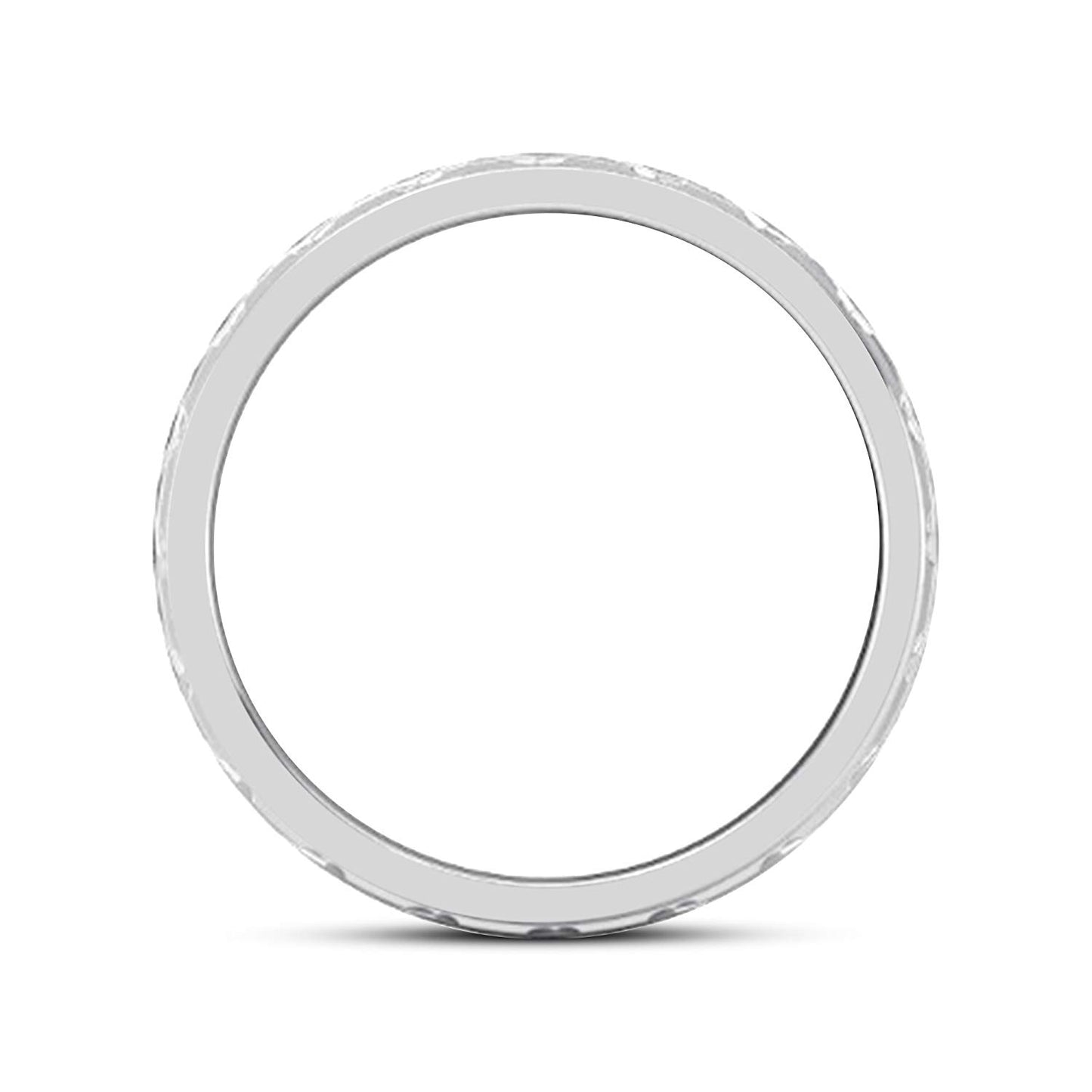 atjewels 18K White Gold Over 925 Sterling Silver Wedding Band Ring For Men's MOTHER'S DAY SPECIAL OFFER - atjewels.in