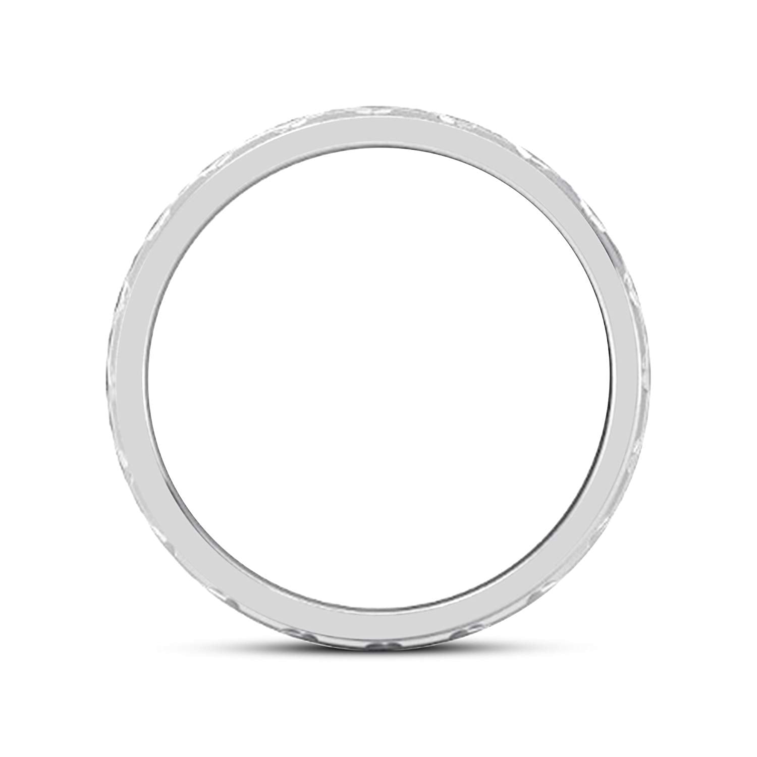 atjewels 18K White Gold Over 925 Sterling Silver Wedding Band Ring For Men's MOTHER'S DAY SPECIAL OFFER - atjewels.in