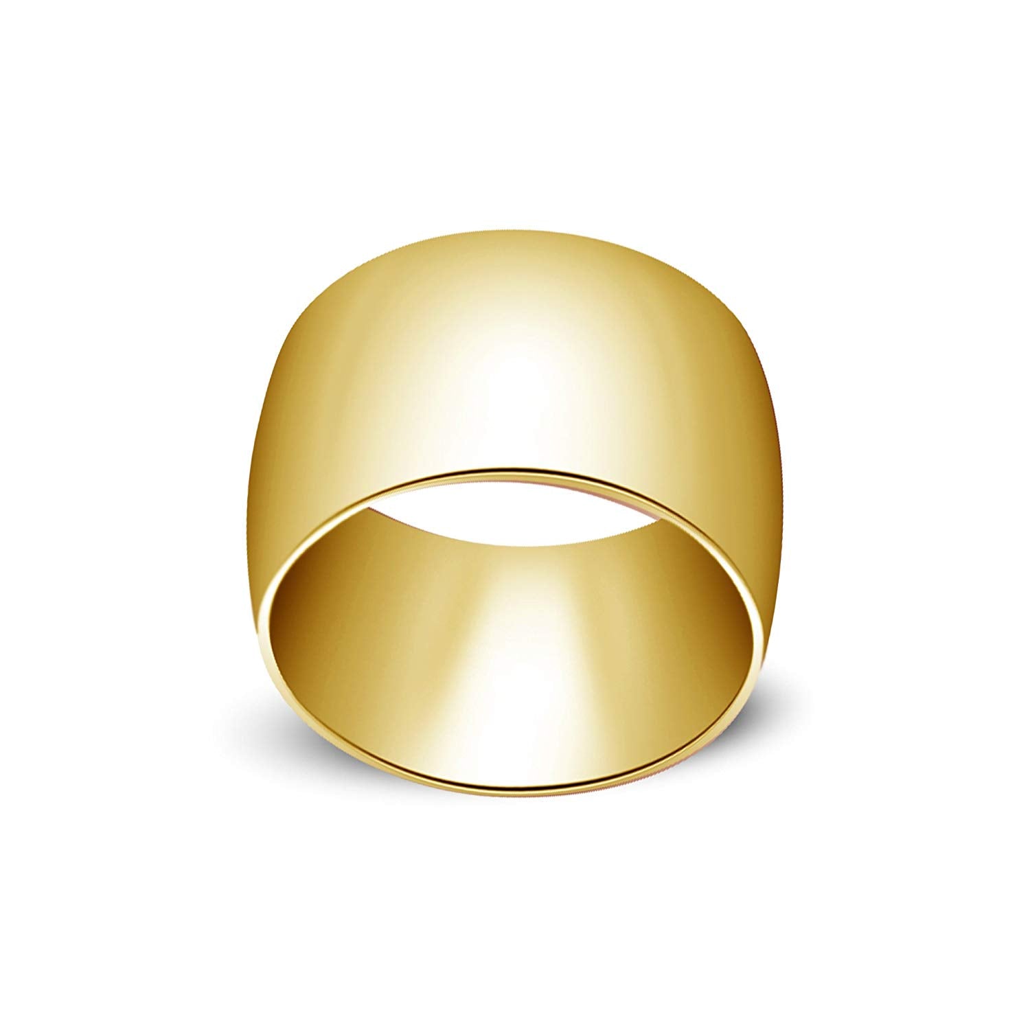 atjewels 14K Yellow Gold Over .925 Sterling Silver Plain Band Ring MOTHER'S DAY SPECIAL OFFER - atjewels.in