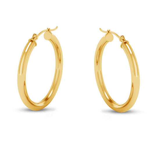 atjewels Hoop Earrings in 18k Yellow Gold Plated on 925 Sterling Silver MOTHER'S DAY SPECIAL OFFER - atjewels.in