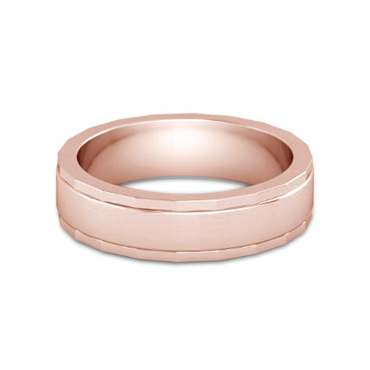 atjewels 18K Rose Gold Over 925 Sterling Silver Anniversary Band Rings For Men's MOTHER'S DAY SPECIAL OFFER - atjewels.in