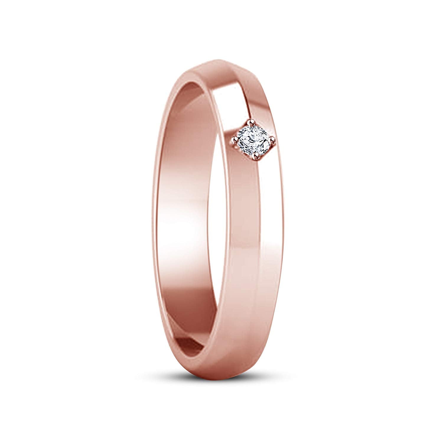 atjewels 14K Rose Gold Over 925 Silver Sterling Round White CZ Solitaire Engagement Ring MOTHER'S DAY SPECIAL OFFER - atjewels.in