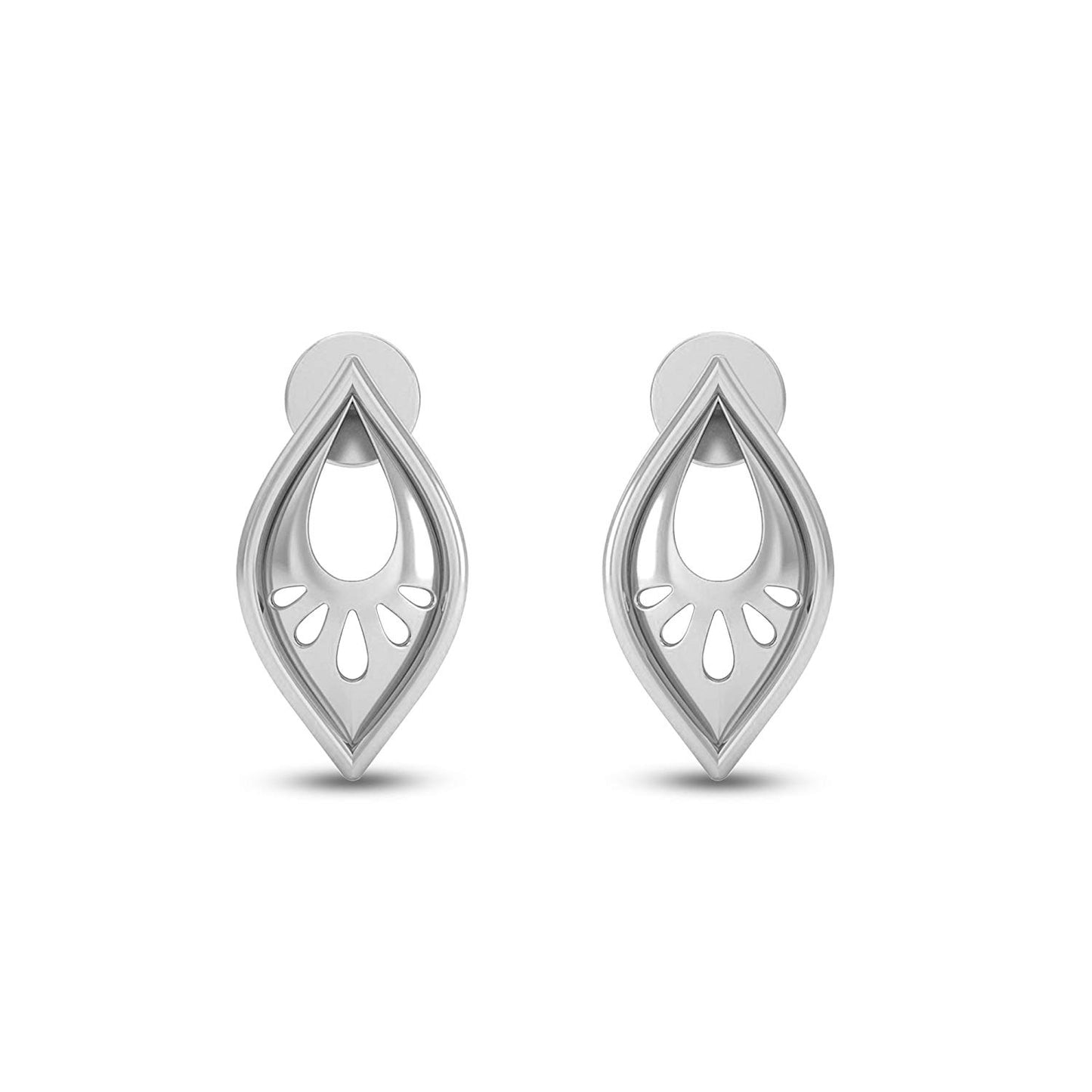 atjewels White Gold Over 925 Sterling Silver Marquise Shaped Dangle Earrings MOTHER'S DAY SPECIAL OFFER - atjewels.in
