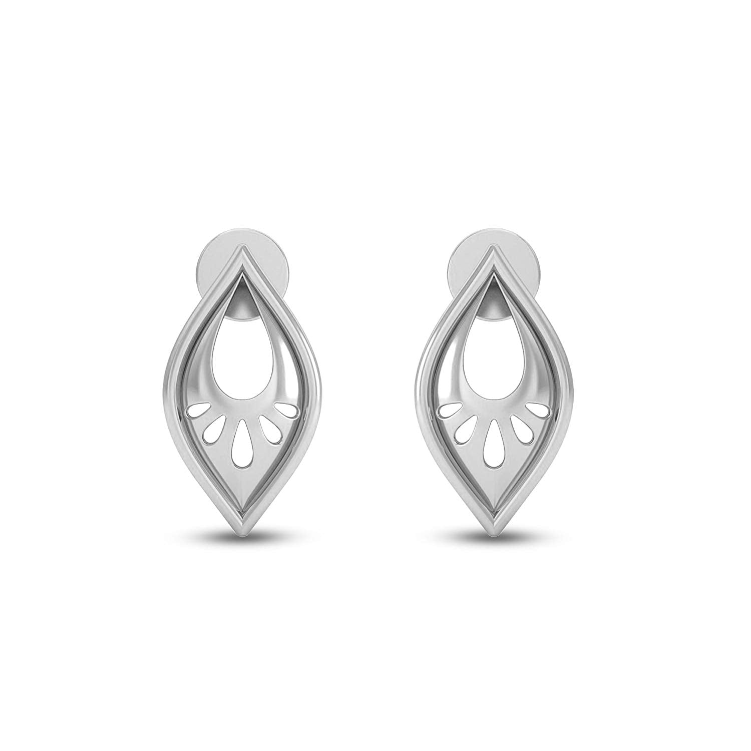 atjewels White Gold Over 925 Sterling Silver Marquise Shaped Dangle Earrings MOTHER'S DAY SPECIAL OFFER - atjewels.in