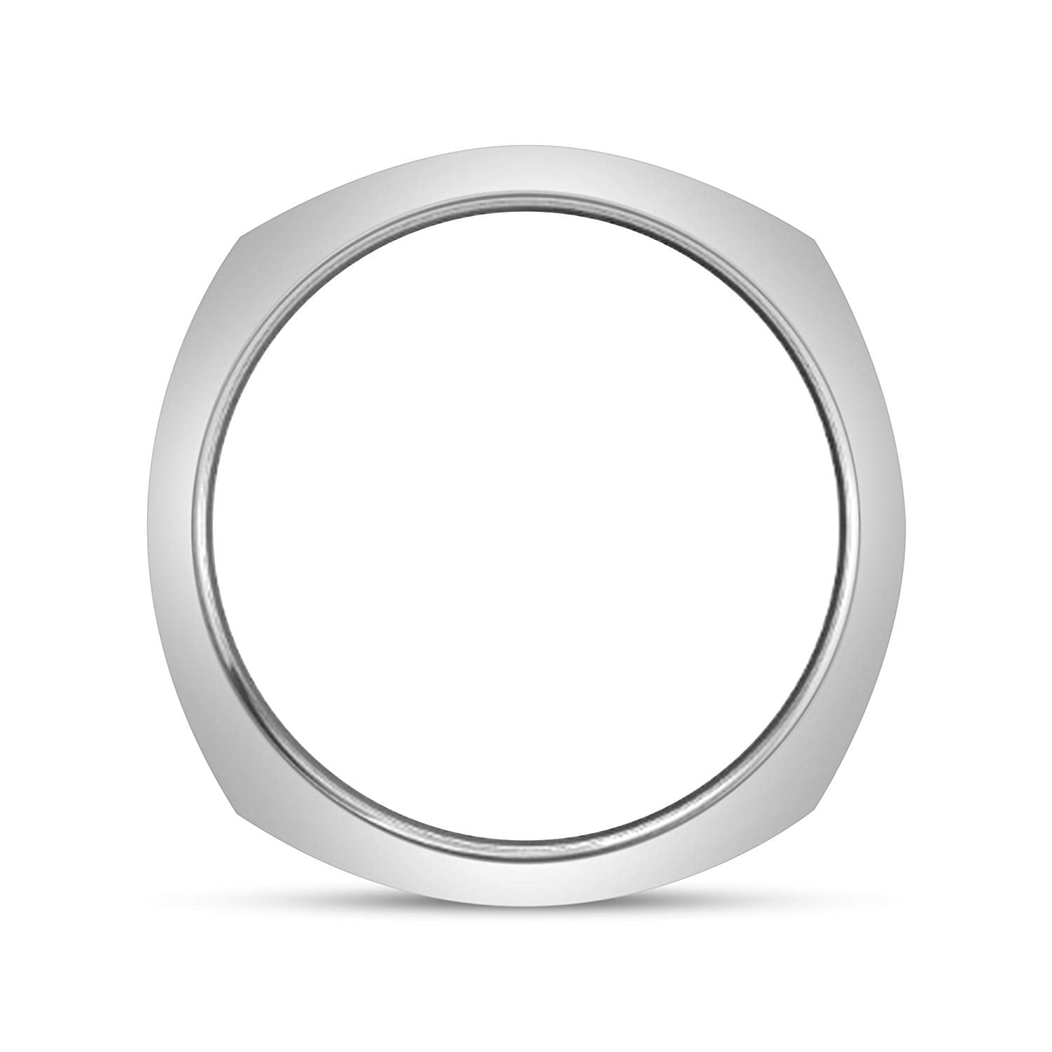 atjewels 14K White Gold Over 925 Sterling Silver Plain Anniversary Band Ring For Men's MOTHER'S DAY SPECIAL OFFER - atjewels.in