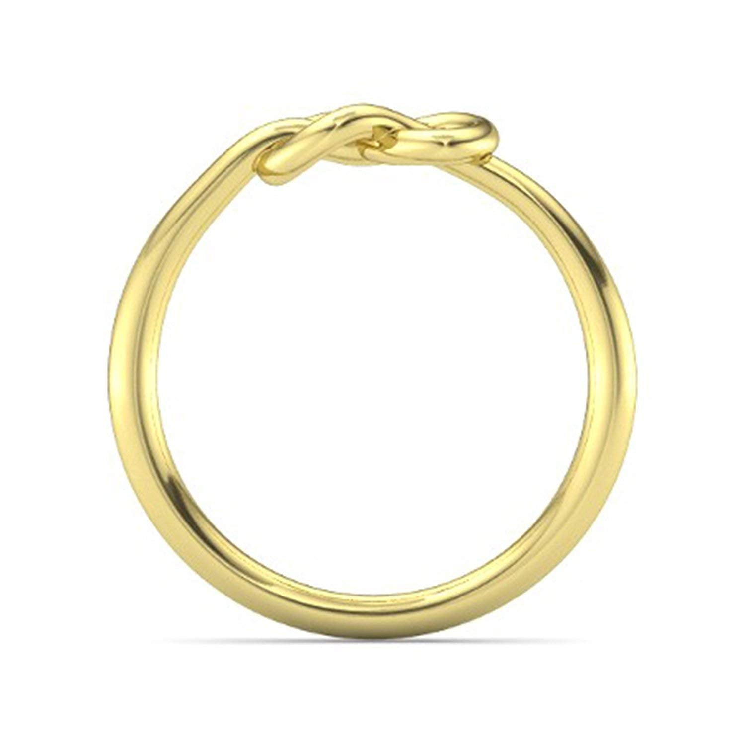 atjewels 14k Yellow Gold Over .925 Sterling Silver Infinity Wedding Band Ring For Women's and Girl's - atjewels.in
