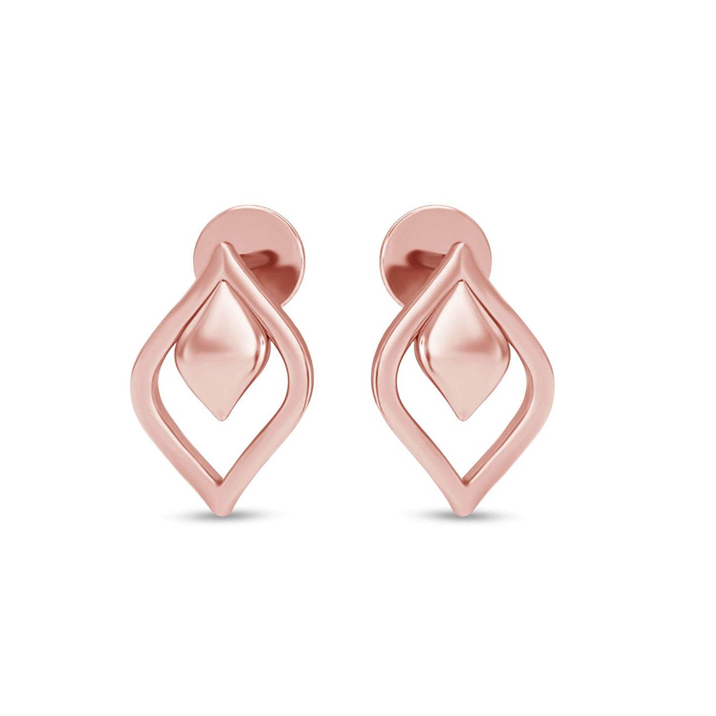 atjewels 18K Rose Gold Over 925 Silver Marquise Shaped Earrings For Women's MOTHER'S DAY SPECIAL OFFER - atjewels.in