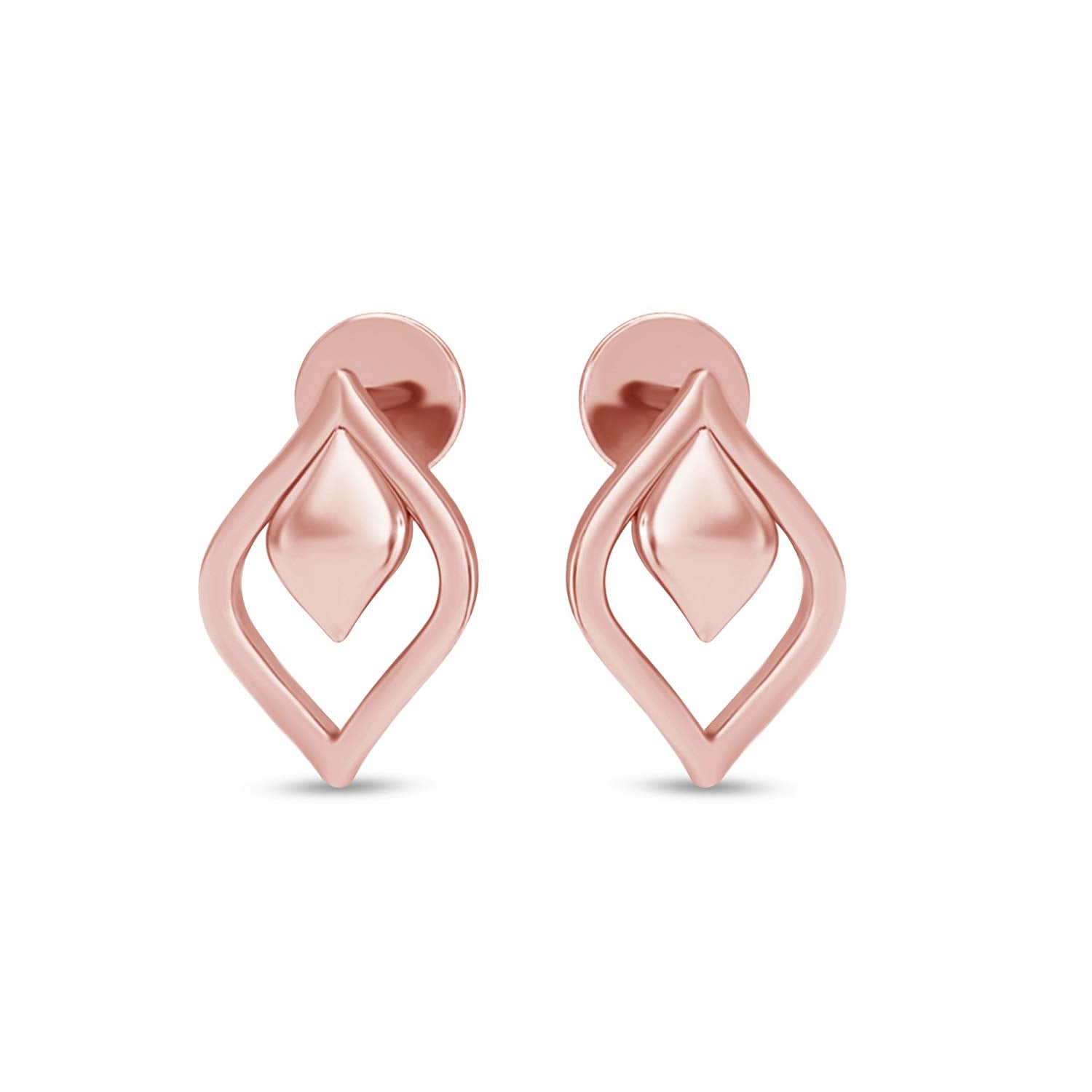 atjewels 18K Rose Gold Over 925 Silver Marquise Shaped Earrings For Women's MOTHER'S DAY SPECIAL OFFER - atjewels.in