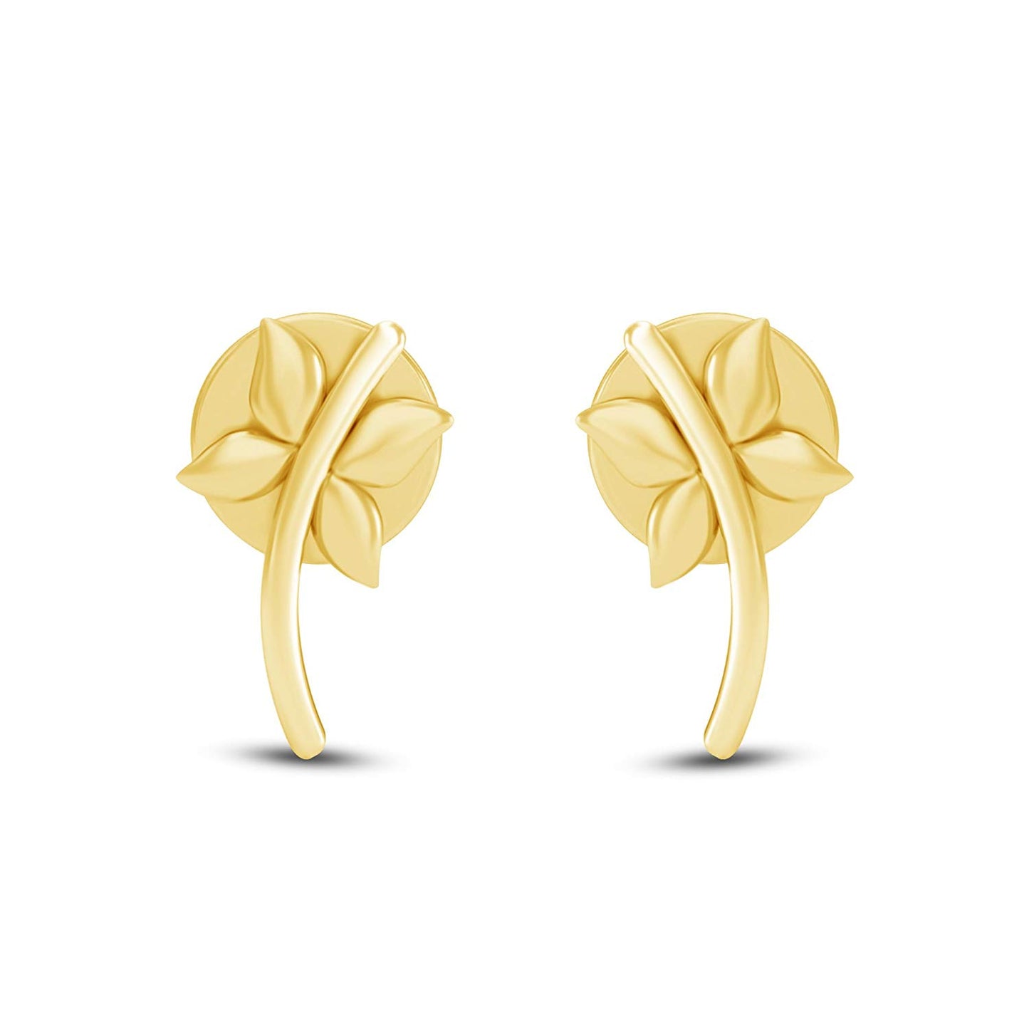 atjewels 18K Yellow Plated On 925 Sterling Fashion Flower Stud Earrings For Women's MOTHER'S DAY SPECIAL OFFER - atjewels.in