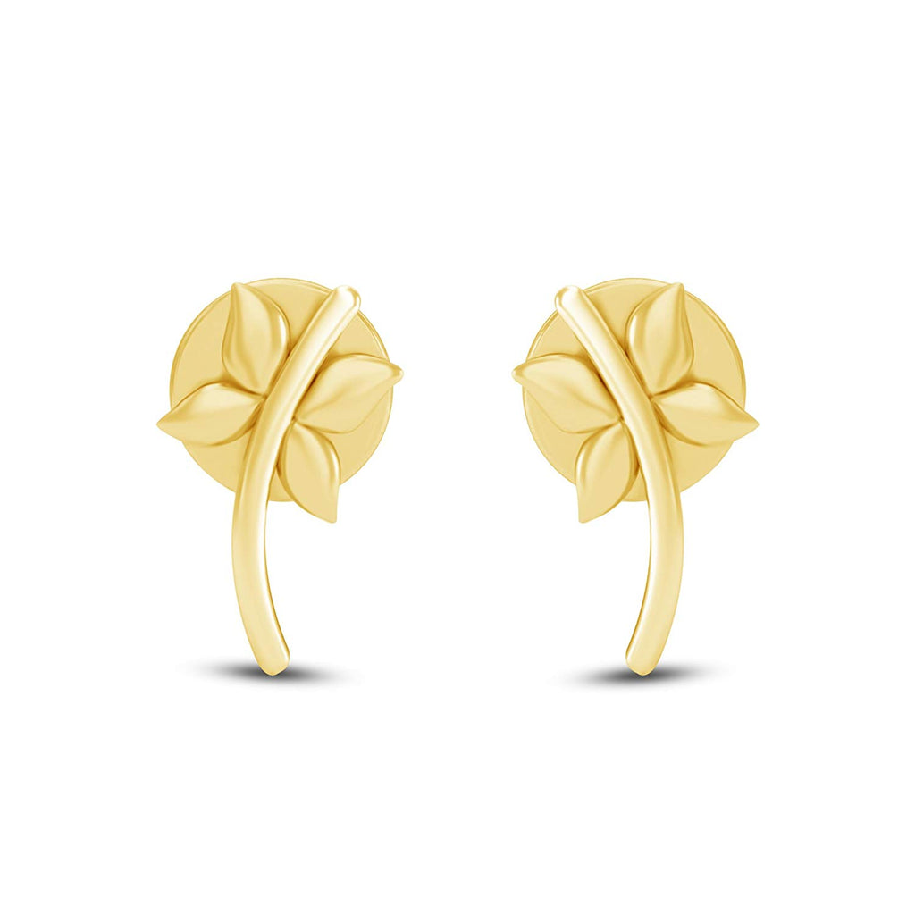 atjewels 18K Yellow Plated On 925 Sterling Fashion Flower Stud Earrings For Women's MOTHER'S DAY SPECIAL OFFER - atjewels.in
