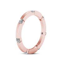 atjewels 18K Rose Gold Over 925 Sterling Silver Round White CZ Eternity Band Ring MOTHER'S DAY SPECIAL OFFER - atjewels.in