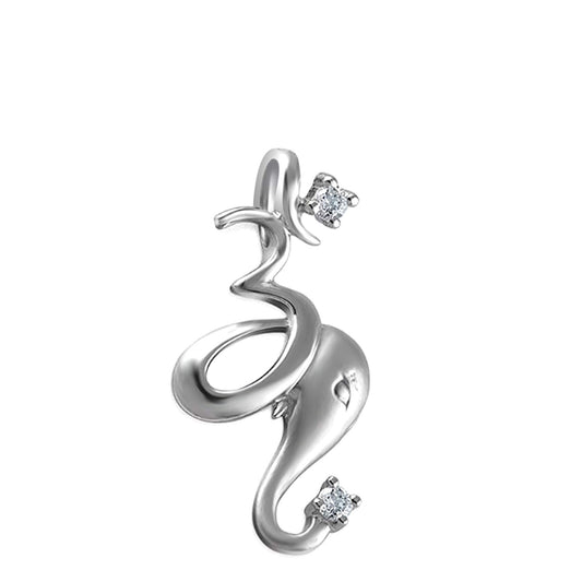 atjewels Om With Ganesh Pendant 925 Sterling Silver Round White CZ Maha Shivaratri Special MOTHER'S DAY SPECIAL OFFER - atjewels.in