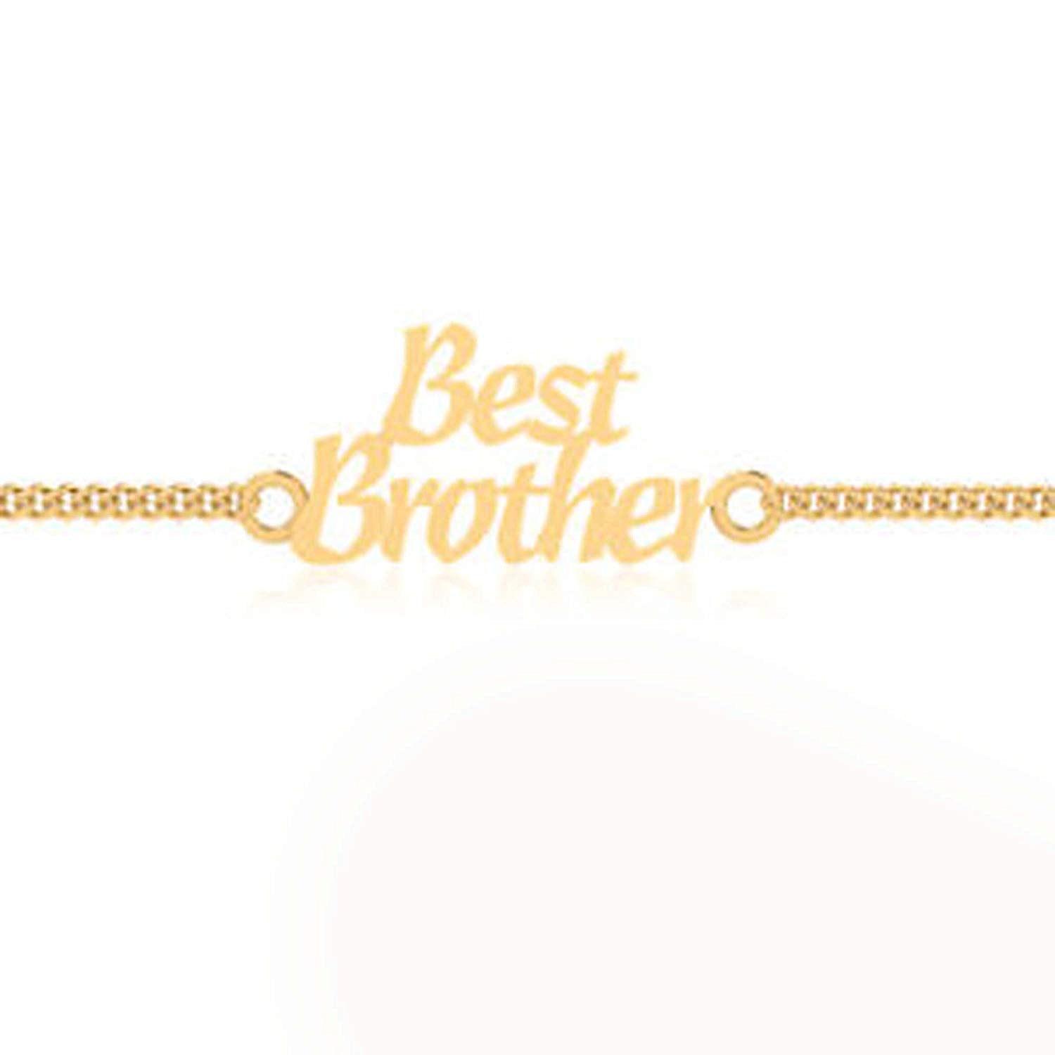 Anopchand Tilokchand Jewellers 14K Yellow Gold Over 925 Sterling Silver Best Brother Rakhi For Men /Boys - atjewels.in