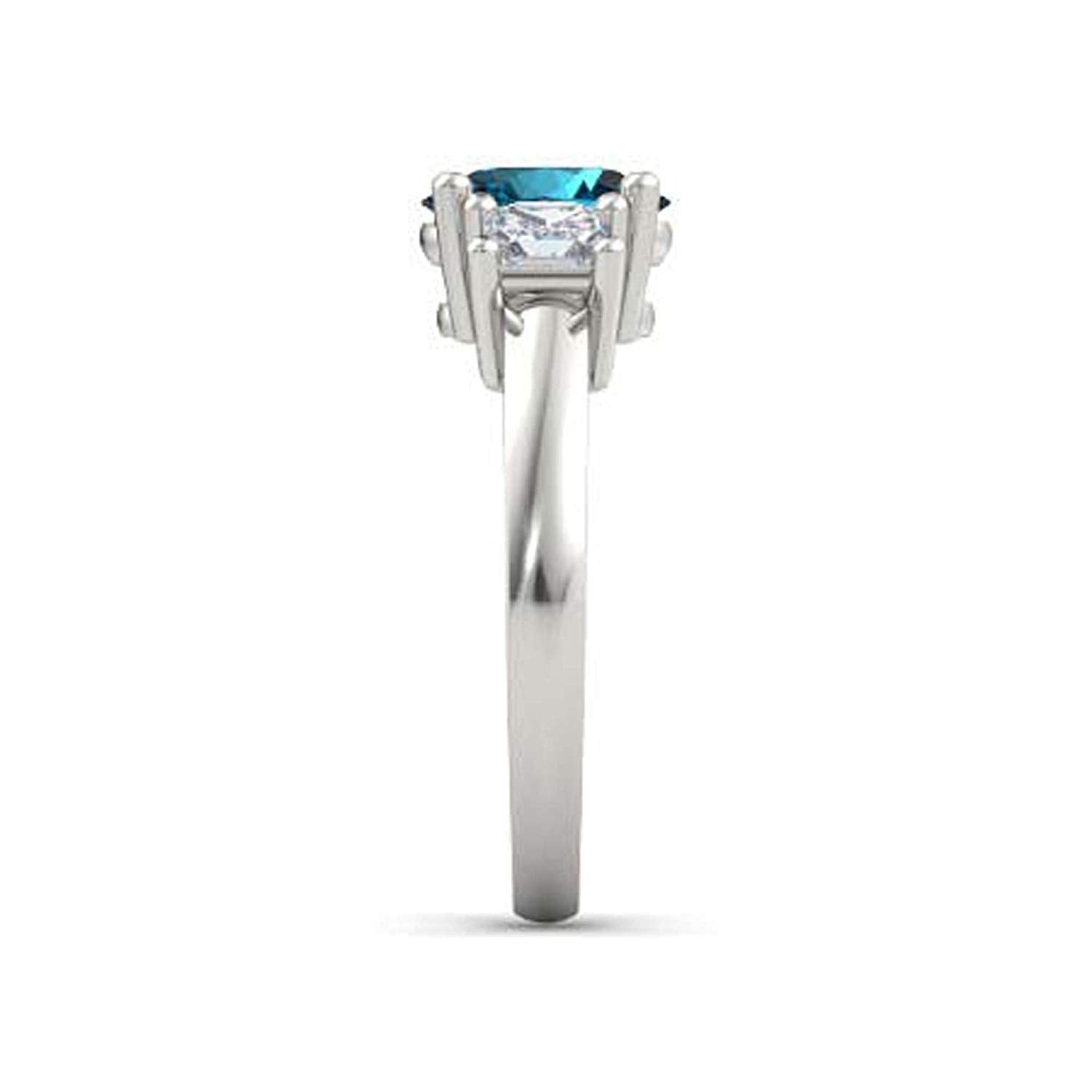 atjewels .925 Sterling Silver Oval Shape Blue Topaz Engagement/Wedding Ring Variation For Women's & Girl's - atjewels.in