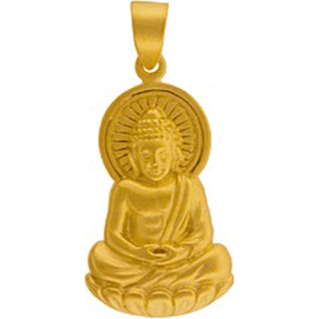 atjewels14K Yellow Gold Over .925 Sterling Silver Buddha Pendant For Uniex MOTHER'S DAY SPECIAL OFFER - atjewels.in