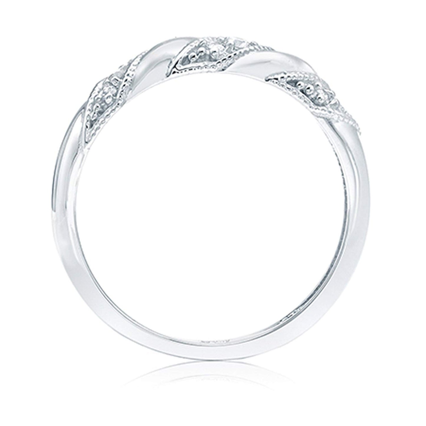 atjewels 14K White Gold Over Sterling Silver White Zirconia Engagement Band Ring for Women's MOTHER'S DAY SPECIAL OFFER - atjewels.in