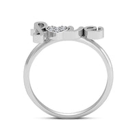 atjewels 14K White Gold Plated On 925 Silver Round White CZ Love Heart Ring MOTHER'S DAY SPECIAL OFFER - atjewels.in