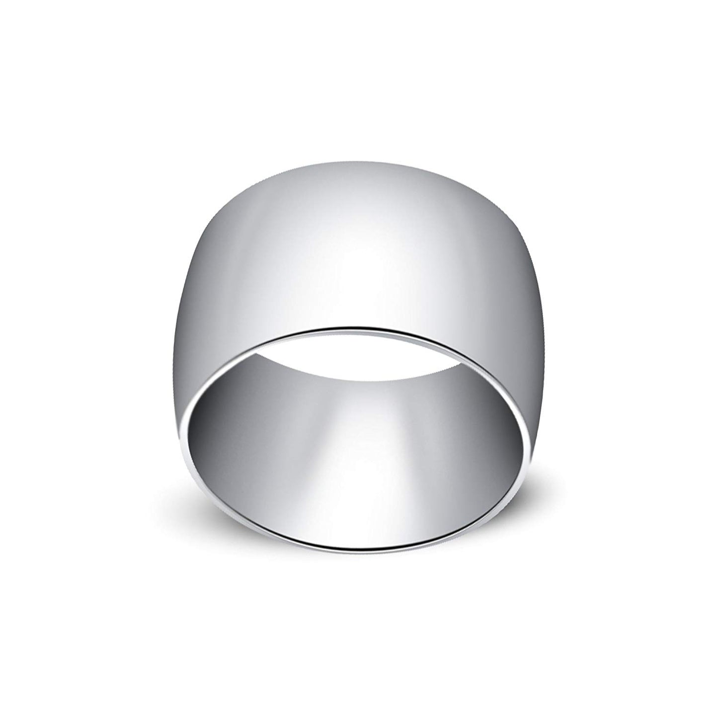 atjewels 14K White Gold Over .925 Sterling Silver Plain Engagement Band Ring MOTHER'S DAY SPECIAL OFFER - atjewels.in