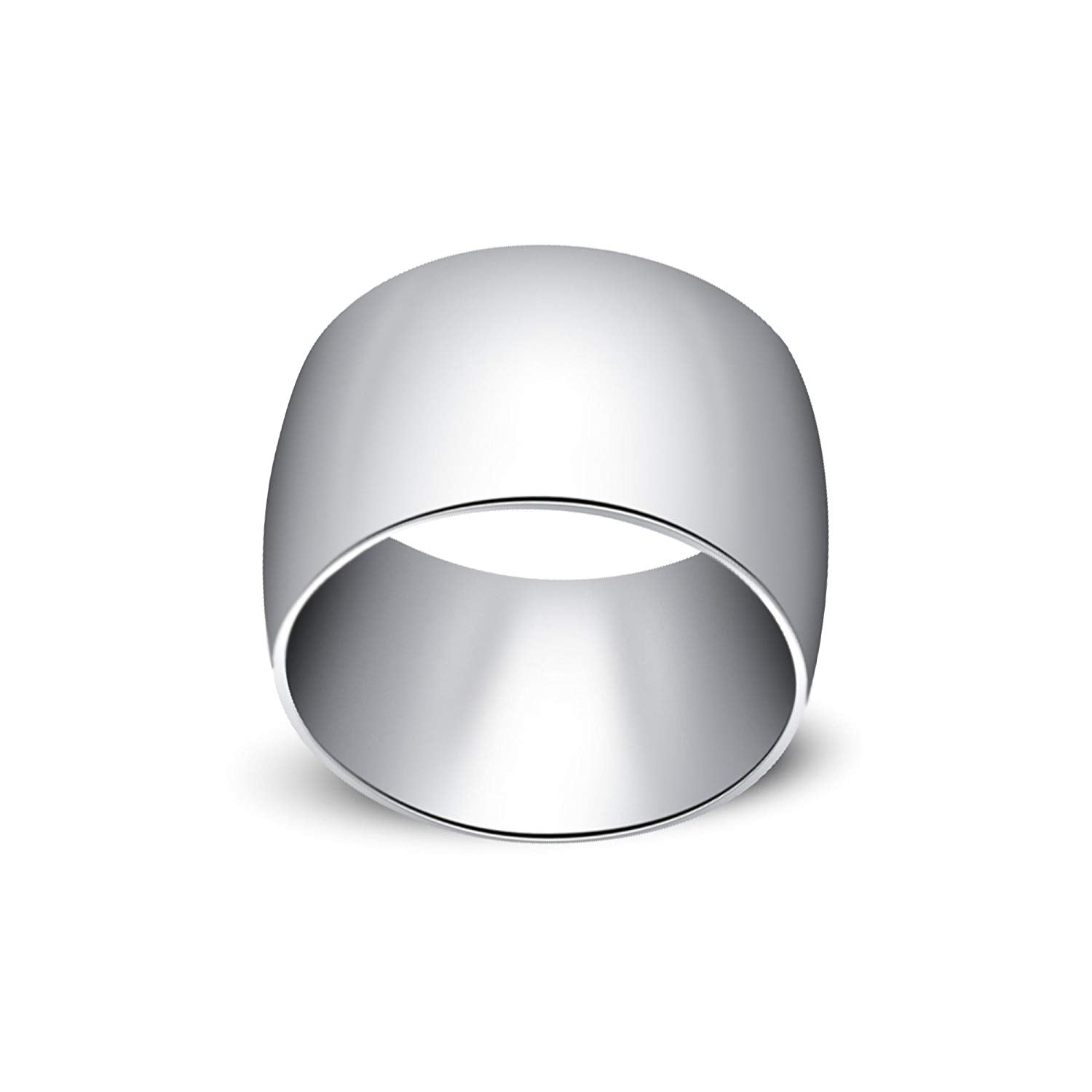 atjewels 14K White Gold Over .925 Sterling Silver Plain Engagement Band Ring MOTHER'S DAY SPECIAL OFFER - atjewels.in