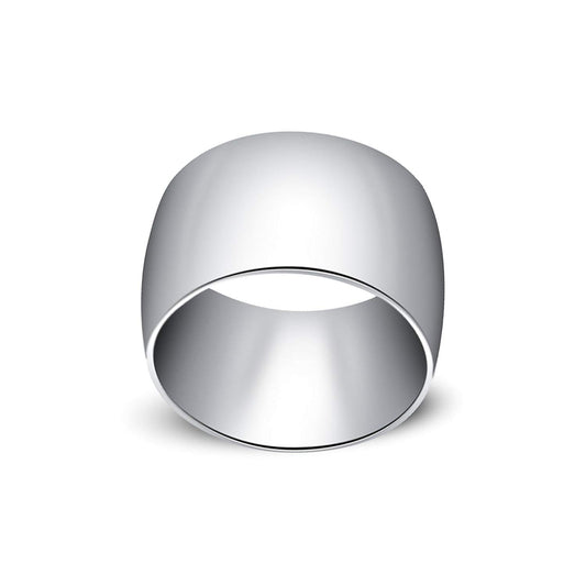 atjewels 14K White Gold Over .925 Sterling Silver Plain Engagement Band Ring MOTHER'S DAY SPECIAL OFFER - atjewels.in