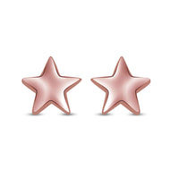 atjewels Star Stud Earrings in 18k Rose Gold Plated on 925 Sterling Silver MOTHER'S DAY SPECIAL OFFER - atjewels.in