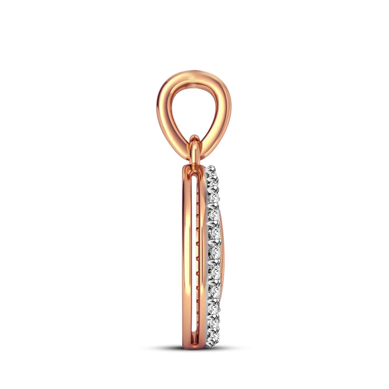 atjewels 18K Rose Gold Over 925 Sterling Silver White CZ Ganesh Spacial Om Pendant For Men and Women MOTHER'S DAY SPECIAL OFFER - atjewels.in