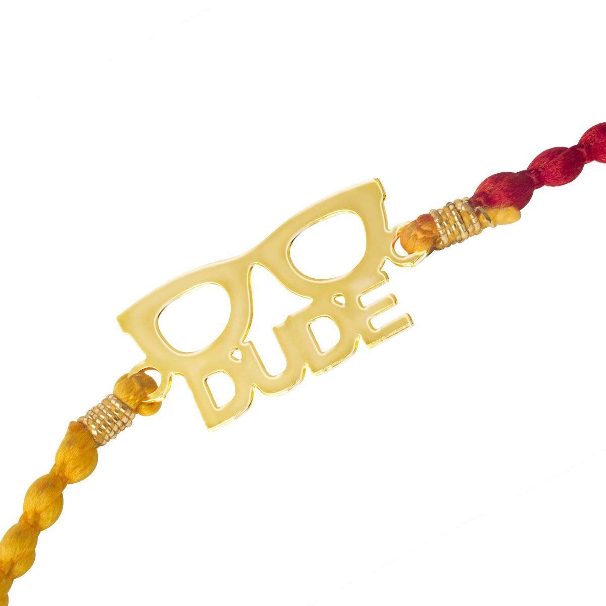 atjewels 14K Yellow Gold Over .925 Sterling Silver DUDE Rakhi MOTHER'S DAY SPECIAL OFFER - atjewels.in