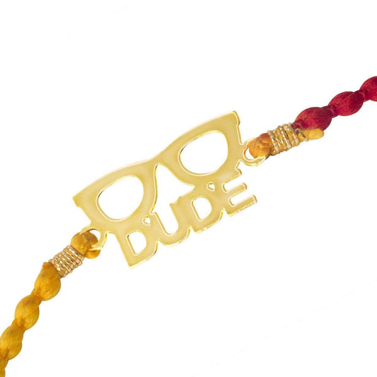 atjewels 14K Yellow Gold Over .925 Sterling Silver DUDE Rakhi MOTHER'S DAY SPECIAL OFFER - atjewels.in