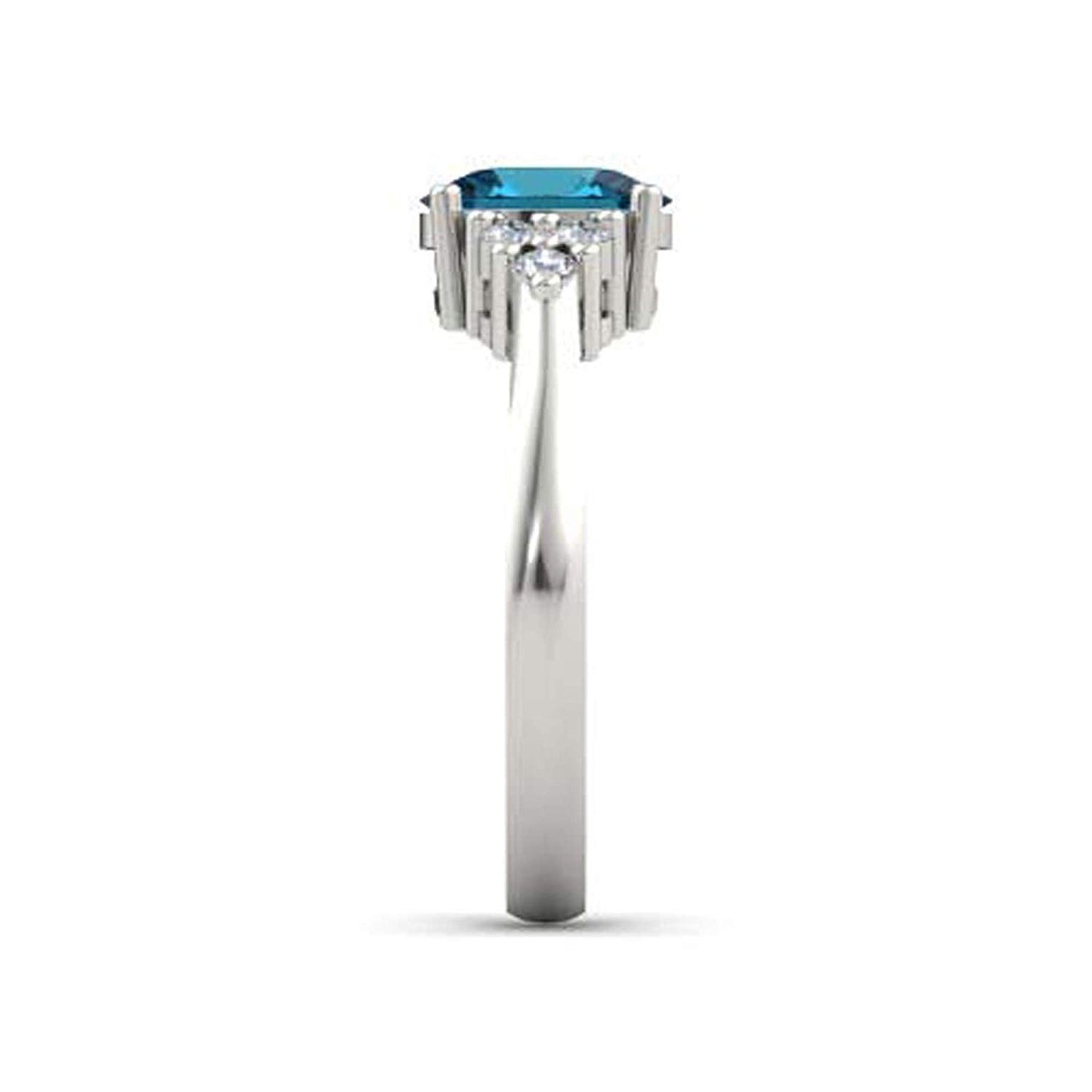 atjewels .925 Sterling Silver Oval Shape Blue Topaz Engagement/Wedding Ring Variation For Women's & Girl's - atjewels.in