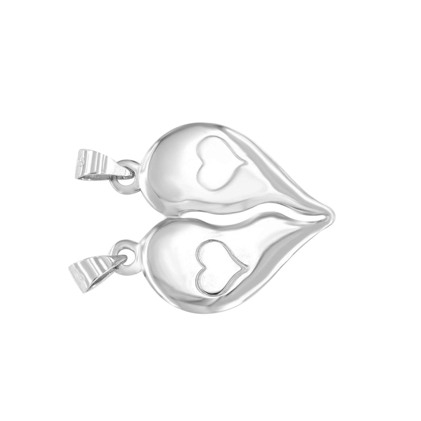 atjewels .925 Sterling Silver Brekable Heart Pendant For Men's & Women's MOTHER'S DAY SPECIAL OFFER - atjewels.in