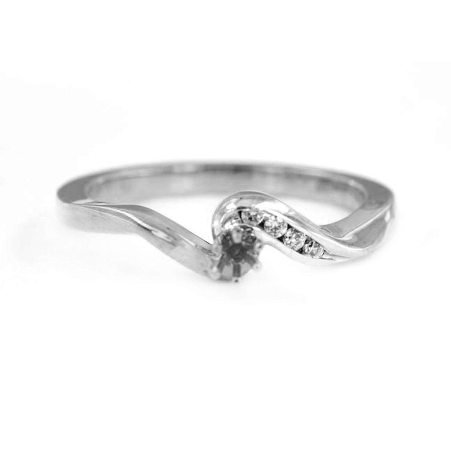 atjewels 0.24 CT White Cubic Zirconia with 18K White Gold Plated Sterling Silver Round Cut Mount Ring MOTHER'S DAY SPECIAL OFFER - atjewels.in