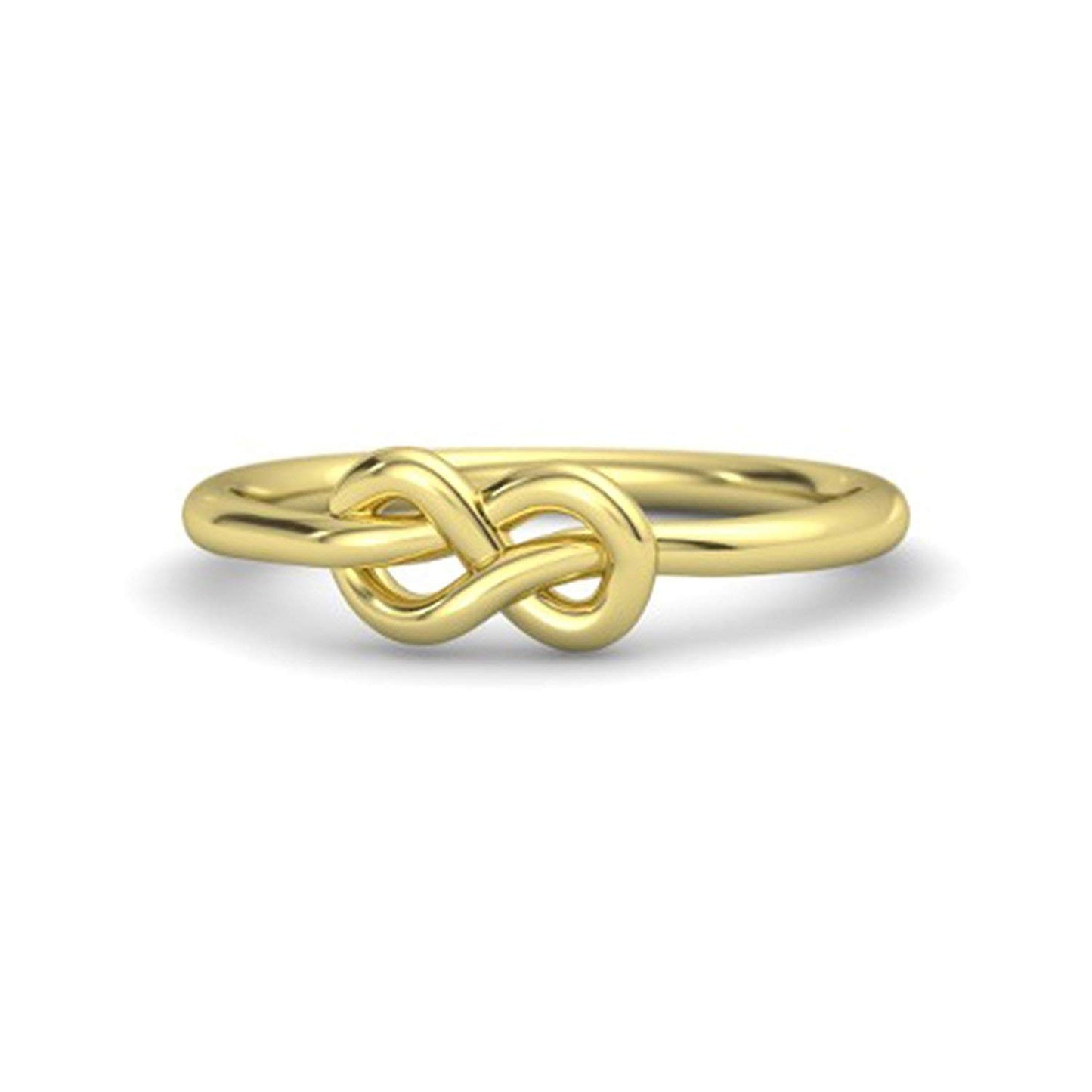 atjewels 14k Yellow Gold Over .925 Sterling Silver Infinity Wedding Band Ring For Women's and Girl's - atjewels.in