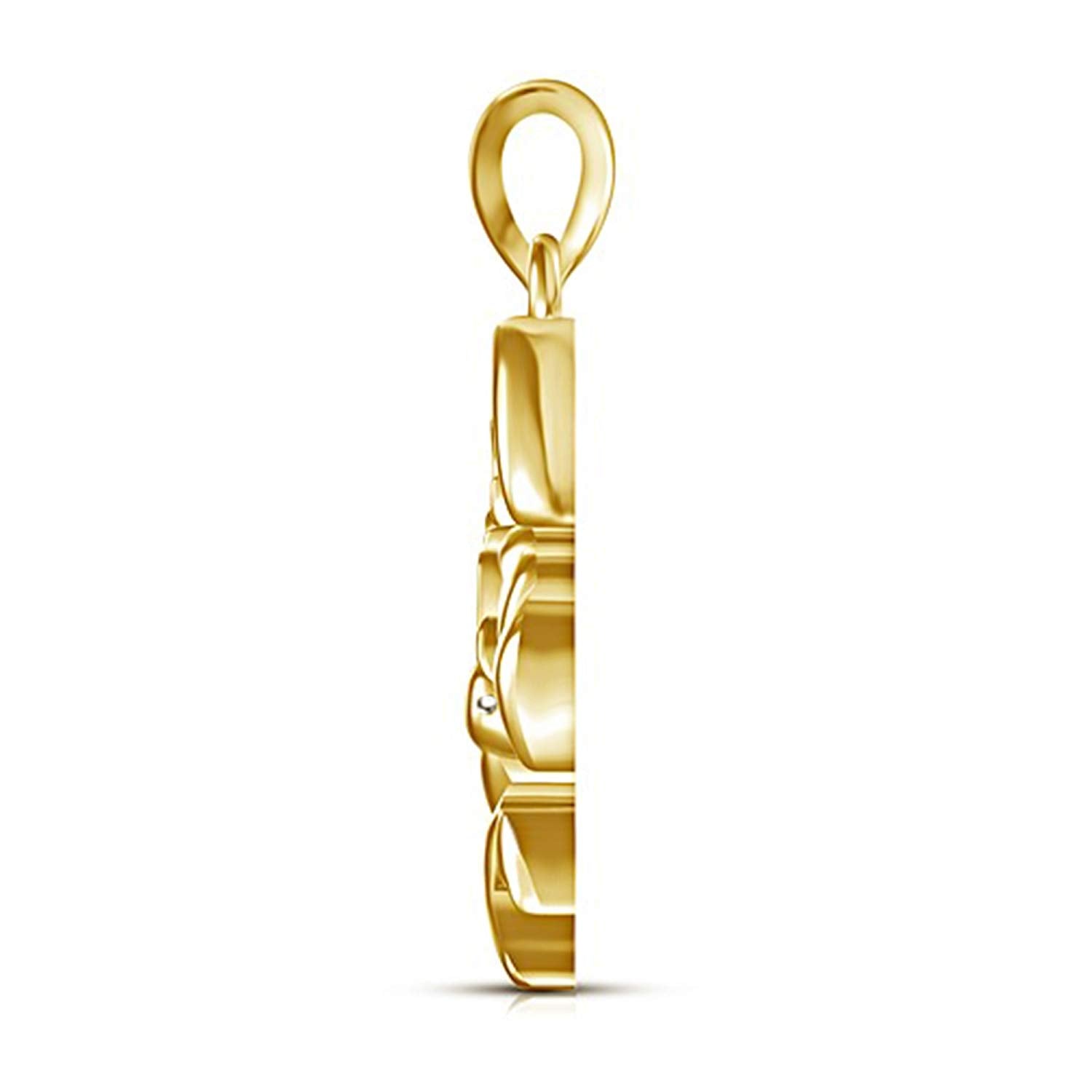 atjewels 14K Gold Over 925 Sterling Silver White CZ 12 Constellations Zodiac Pendant - atjewels.in