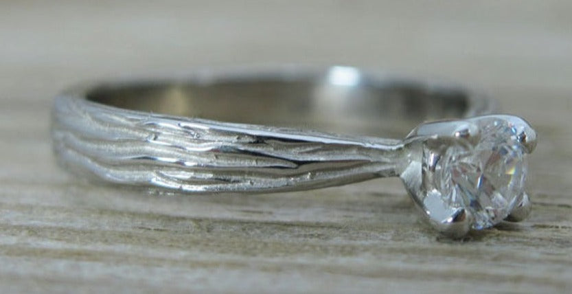 1 CT Round Cut Diamond 925 Sterling Silver Solitaire Engagement Women's Ring
