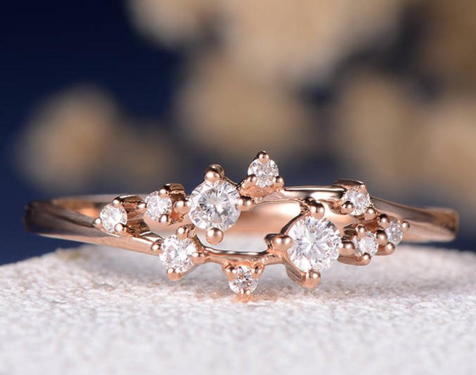 1 CT 925 Sterling Silver Round Cut Diamond Anniversary Promise Ring Gift For