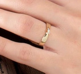 0.33 CT Round Cut Diamond 925 Sterling Silver Unisex Anniversary Ring Birthday Gift For