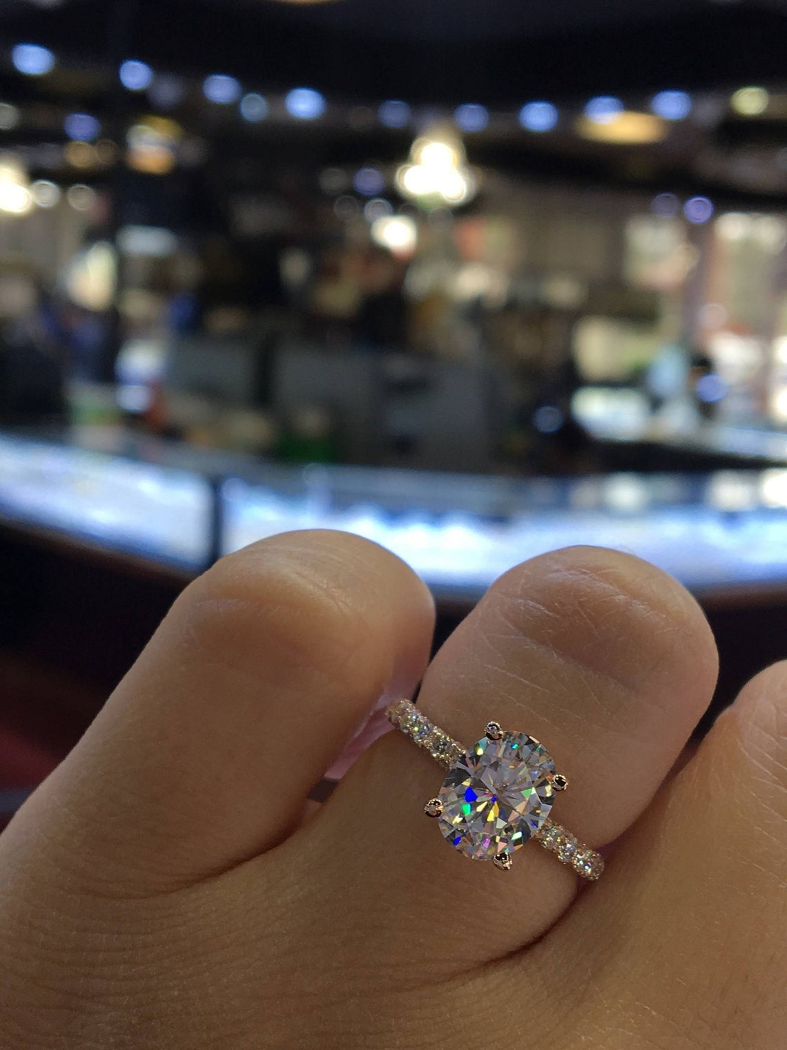 2 CT 925 Sterling Silver Oval Cut Diamond Wedding Anniversary Halo Ring