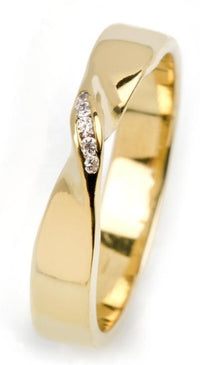 0.05 CT Round Cut Diamond Yellow Gold Over 925 Sterling Sliver Women Engagement Wedding Band Ring