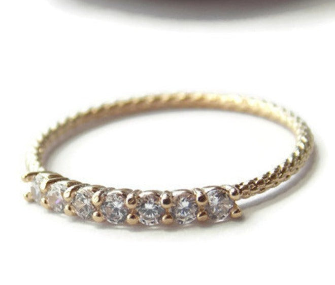 0.75 CT 925 Sterling Silver Round Cut Diamond Wedding Ring Gift For Her