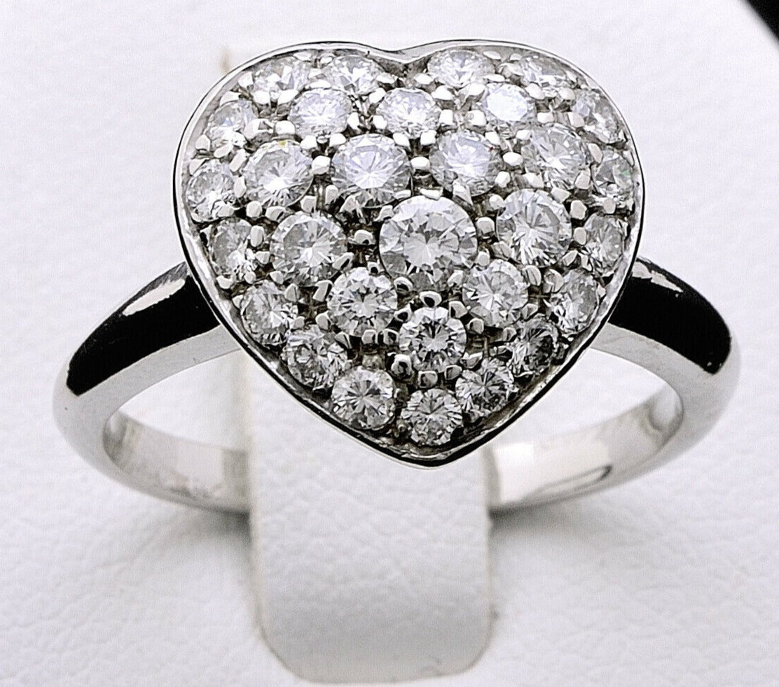 0.76 CT 925 Sterling Silver Round Cut Diamond Women Anniversary Ring