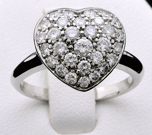 0.76 CT 925 Sterling Silver Round Cut Diamond Women Anniversary Ring