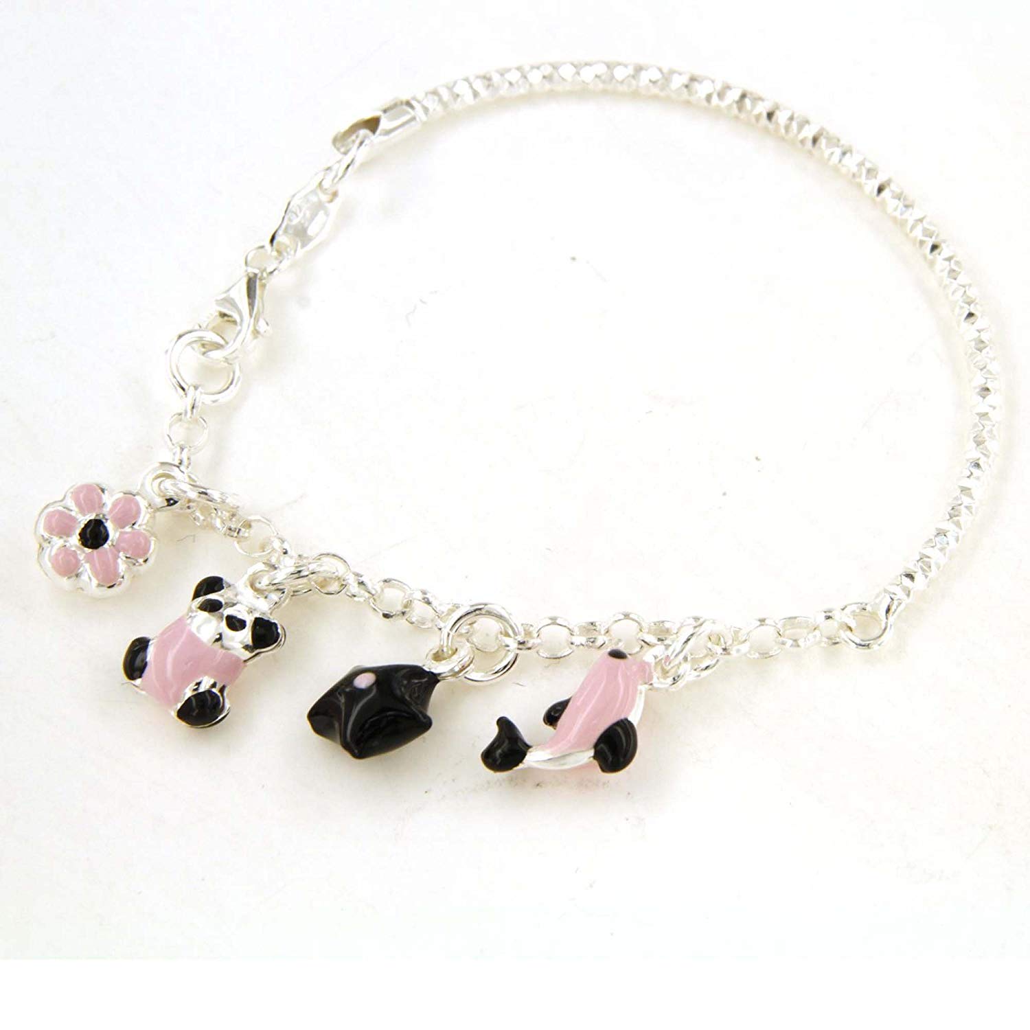 atjewels .925 Sterling Silver Charm 2 Pair Bracelet & Anklets For Kids For MOTHER'S DAY SPECIAL OFFER - atjewels.in