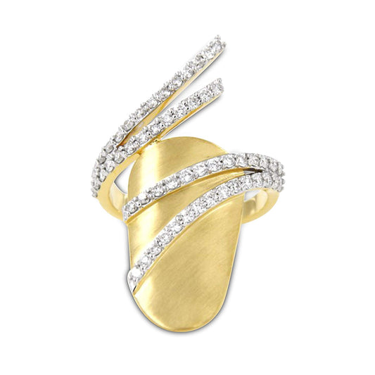 atjewels 14k Yellow Gold Over .925 Silver White Cubic Zirconia Adjustable Nail Ring For Women's MOTHER'S DAY SPECIAL OFFER - atjewels.in