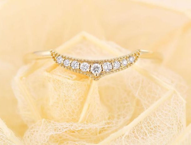 0.10 CT Sterling Silver Round Cut Diamond Unique Promise Anniversary Ring