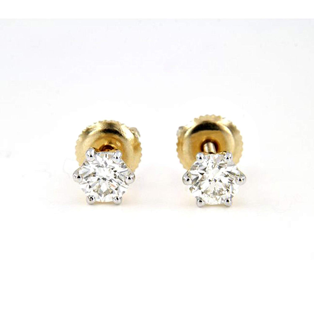 14K Yellow Gold Minimalist Evil Eye Stud Earrings – LTB JEWELRY