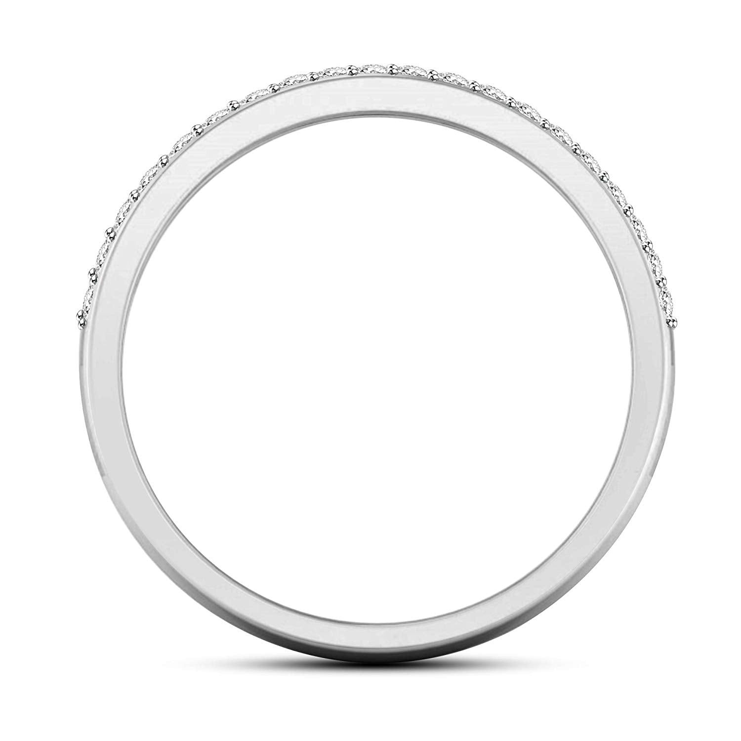 atjewels Round White Zirconia 14K White Gold Over 925 Silver Sterling Engagement Ring MOTHER'S DAY SPECIAL OFFER - atjewels.in