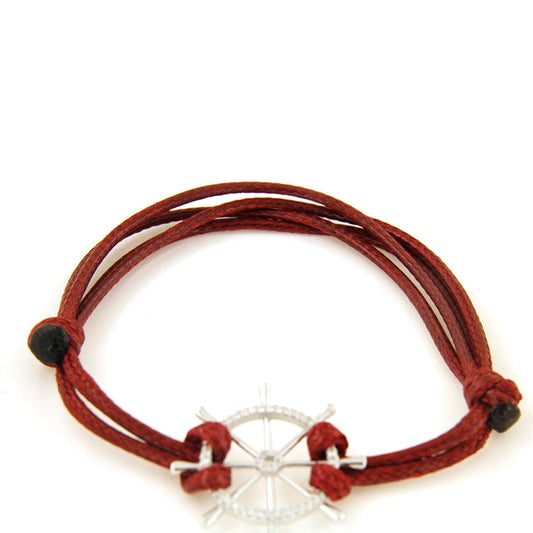 atjewels MOTHER'S DAY SPECIAL OFFER 925 Sterling Silver Red Cord Adjustable Wheel Bracelet MOTHER'S DAY SPECIAL OFFER - atjewels.in