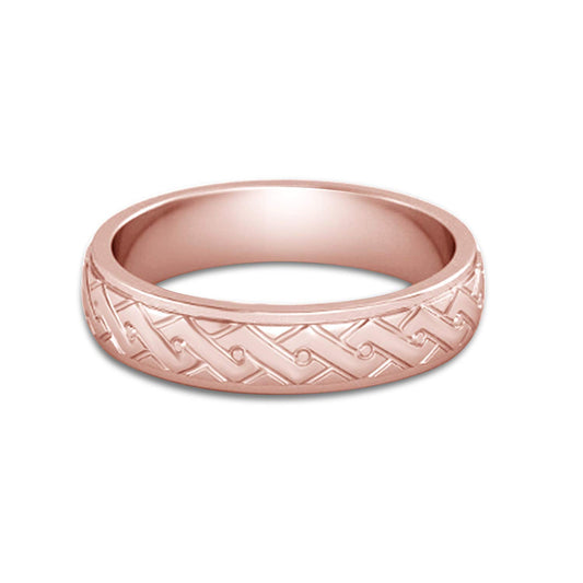 atjewels 18K Rose Gold Over 925 Sterling Silver Plain Wedding Band Ring For Men's MOTHER'S DAY SPECIAL OFFER - atjewels.in