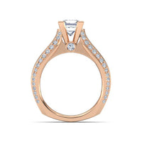 White Simulated Diamond Rose Gold Plated 925 Sterling Silver Disney Princess Jasmine Engagement Ring MOTHER'S DAY SPECIAL OFFER - atjewels.in